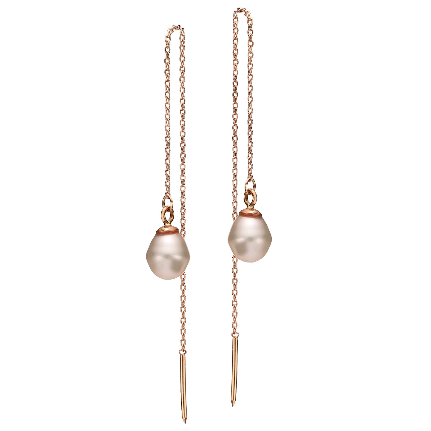 Drop pearl earrings
