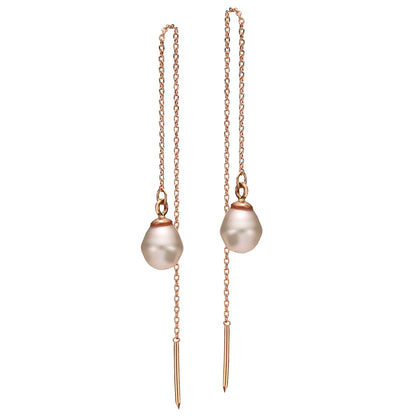 Drop pearl earrings