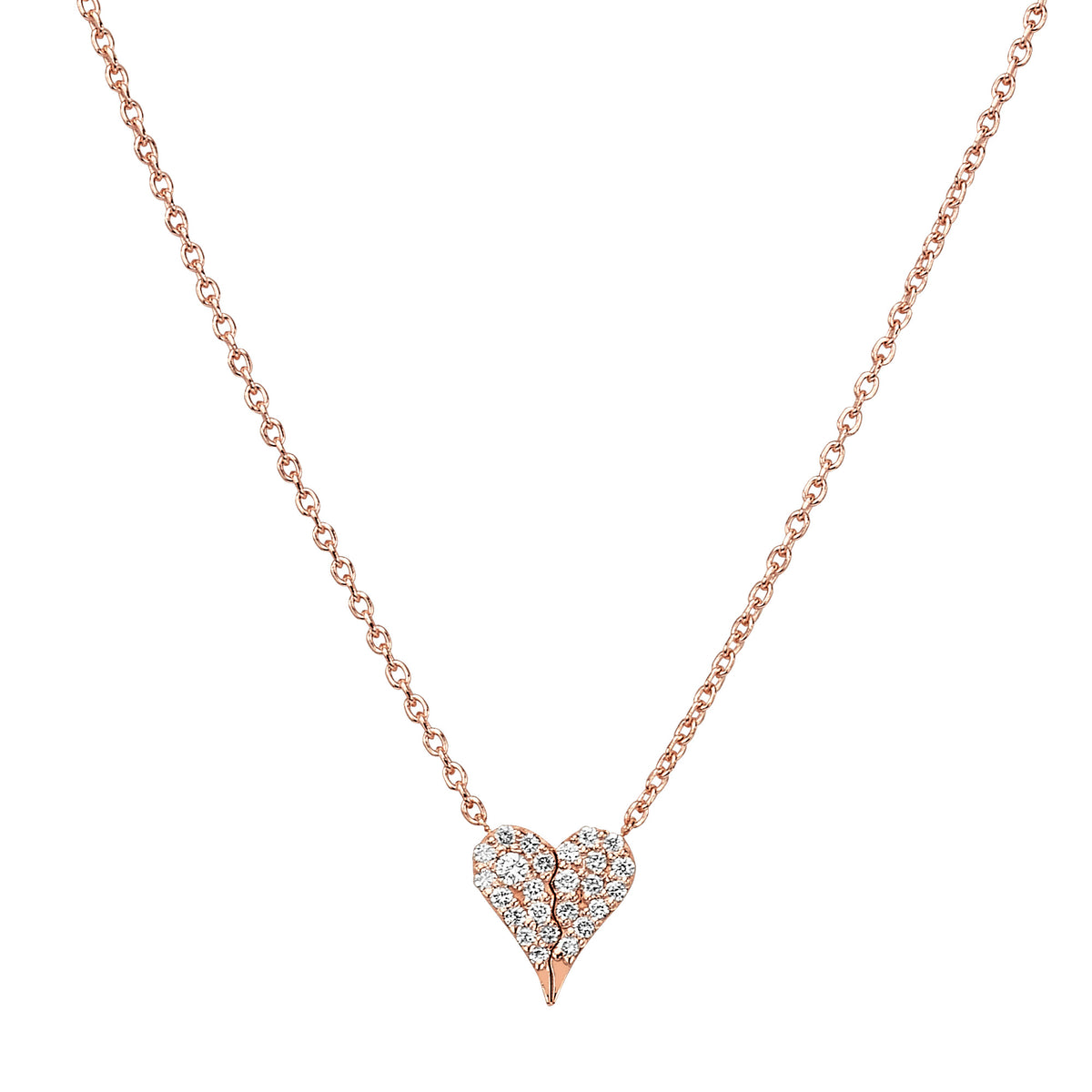 Heart diamond necklace