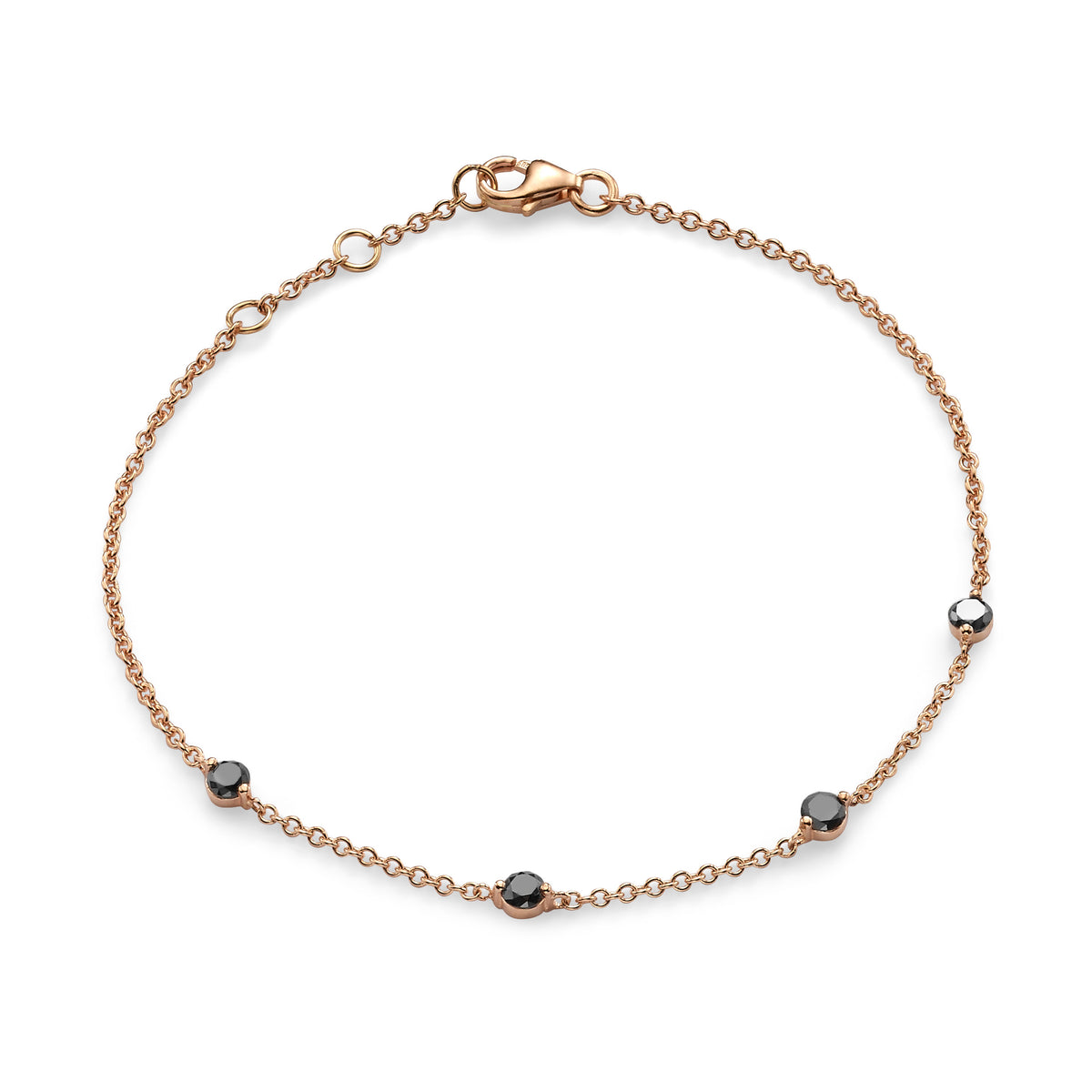 Bracelet with black diamonds