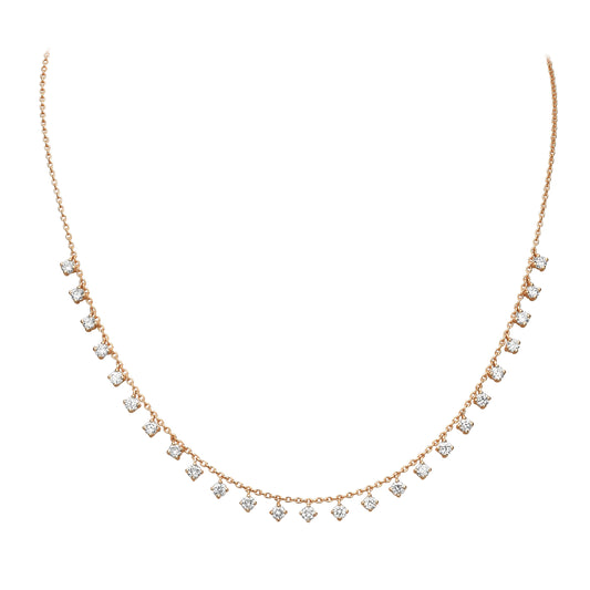 25 falling diamonds necklace