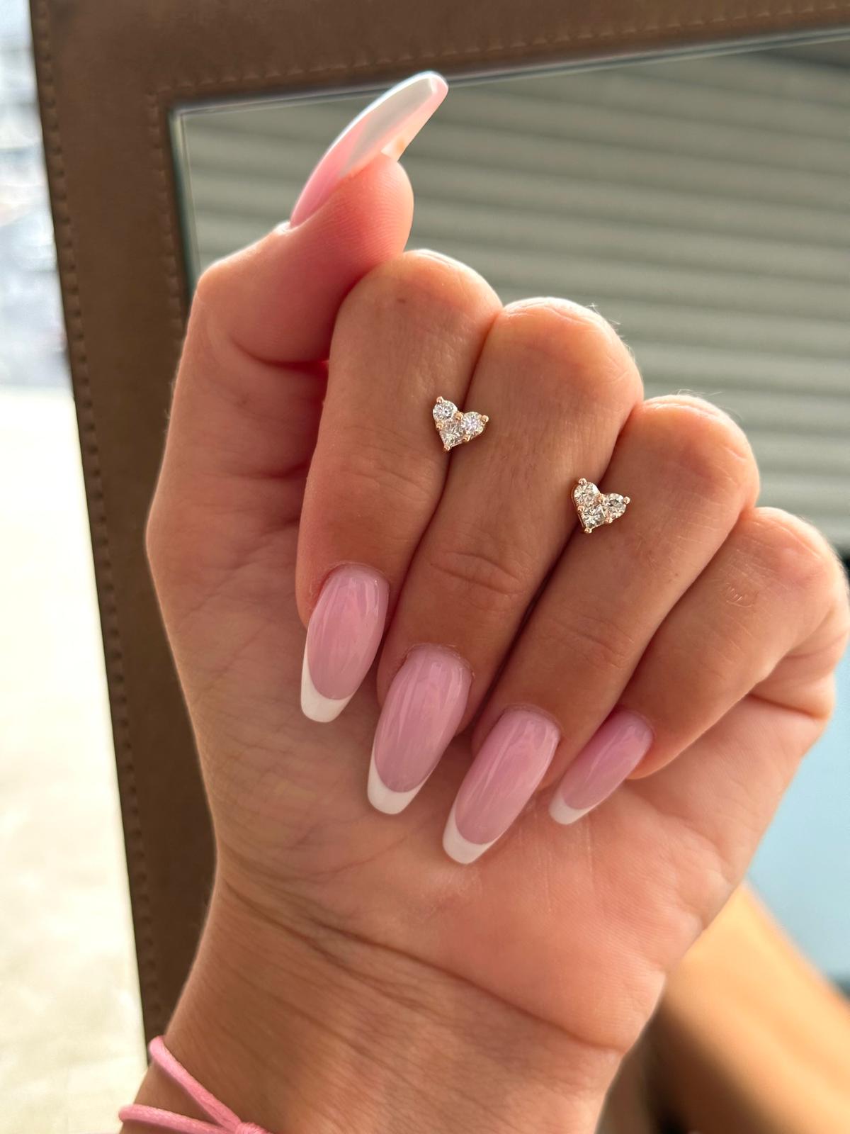 heart diamonds earrings