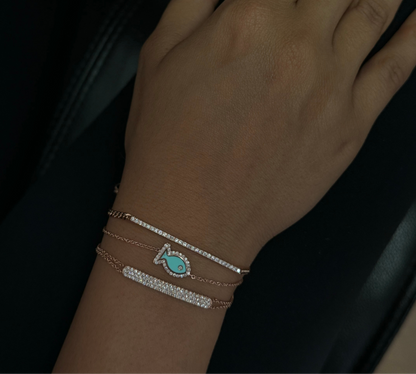 Fish enamel bracelet