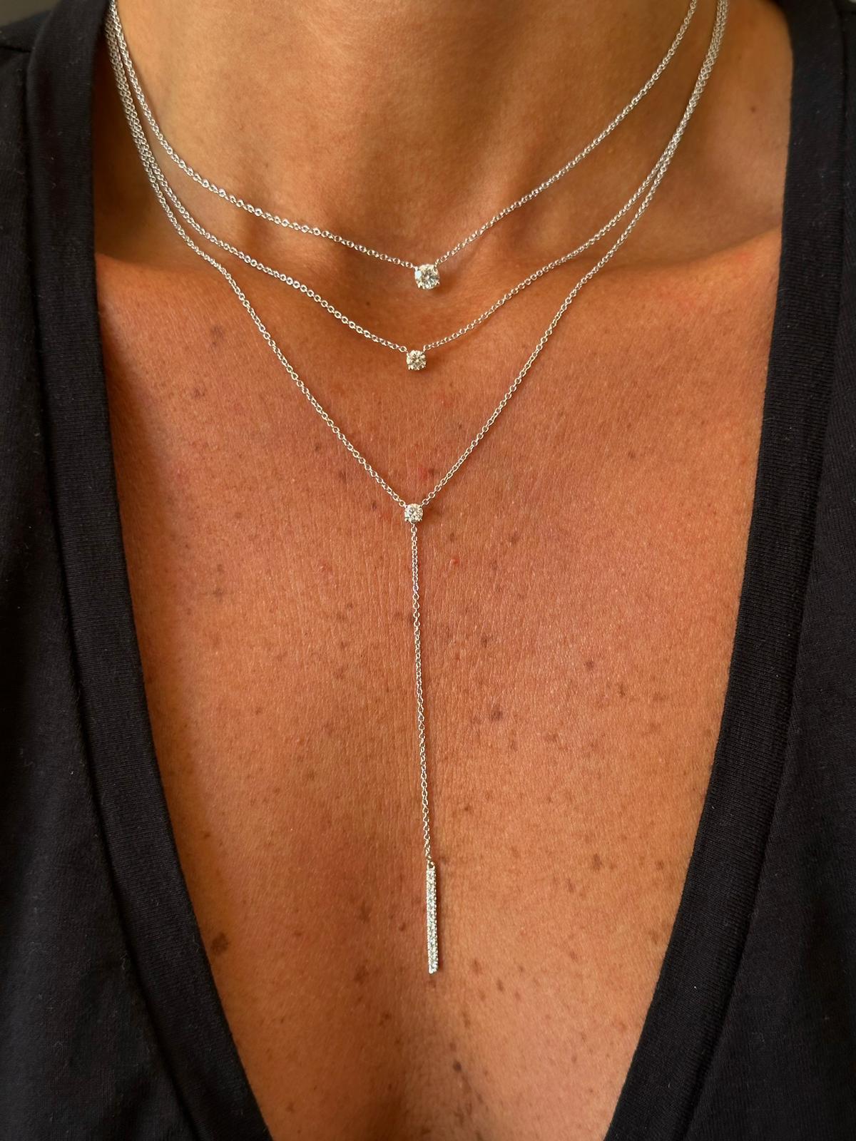 Lariat diamond necklace