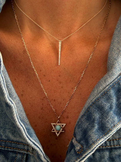 Degrade bar necklace
