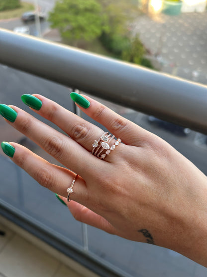 7 drops diamond ring