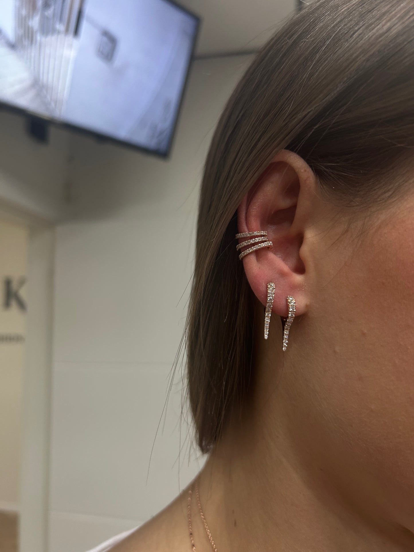 degrade diamonds earrings