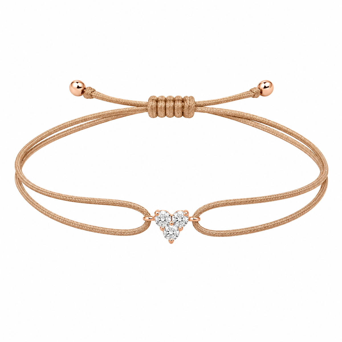 3 diamond heart bracelet