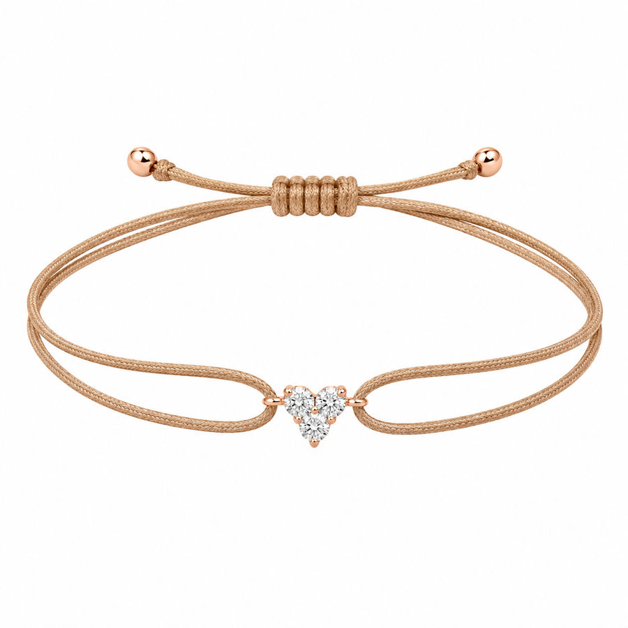 3 diamond heart bracelet