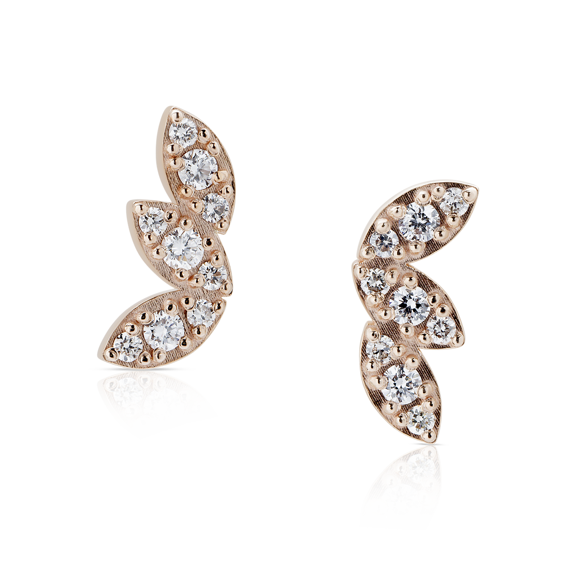 Flower diamond earrings