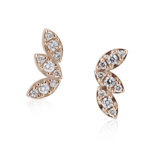 Flower diamond earrings