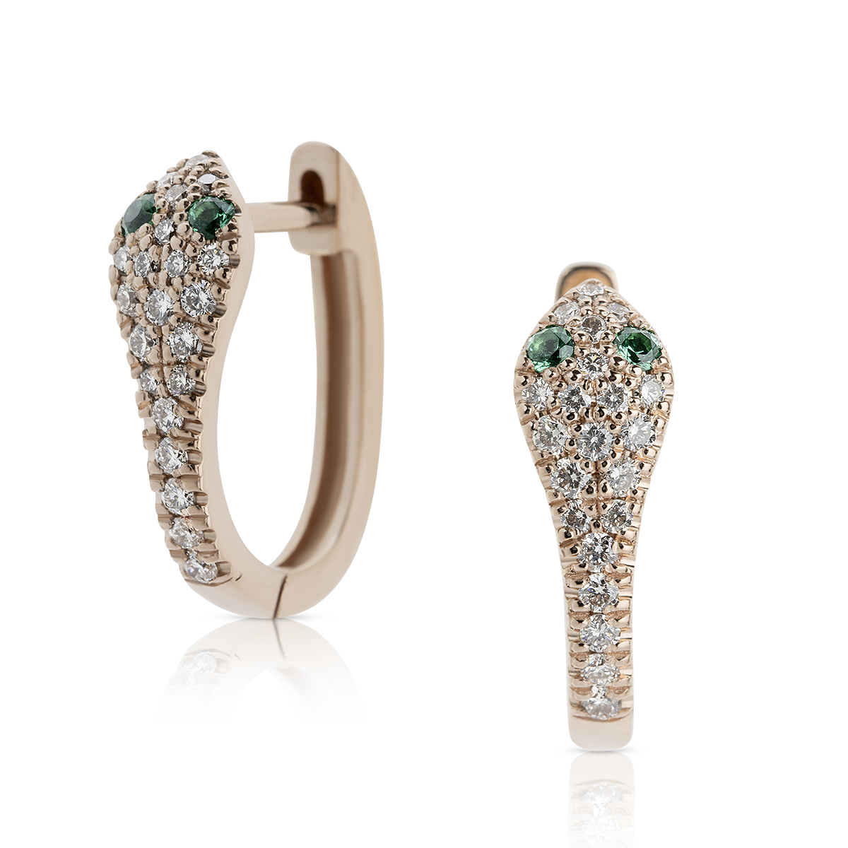 Snake diamonds earrings