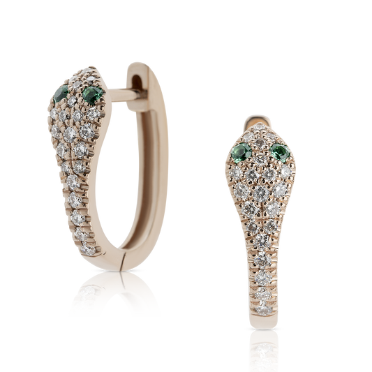 Snake diamonds earrings