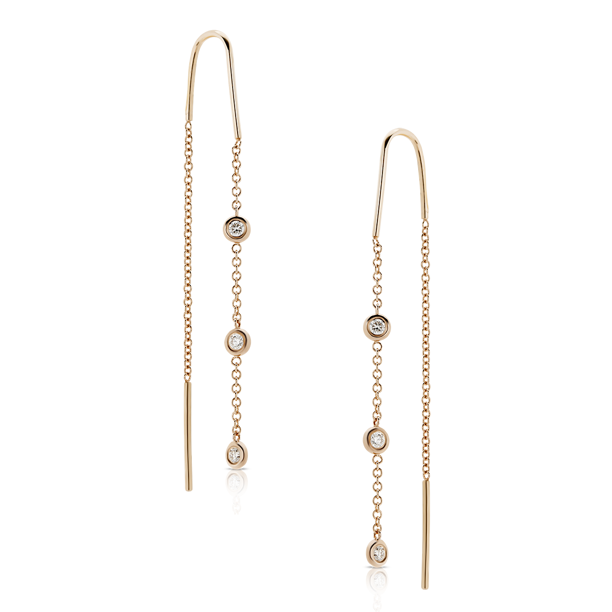 3 fall diamonds earrings