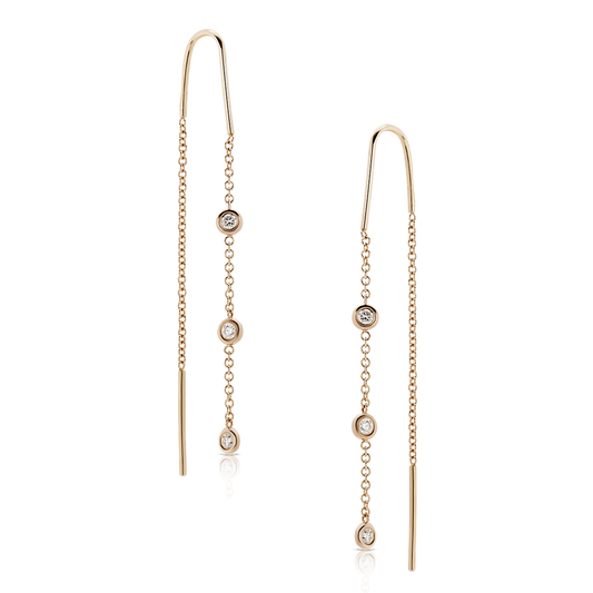 3 fall diamonds earrings