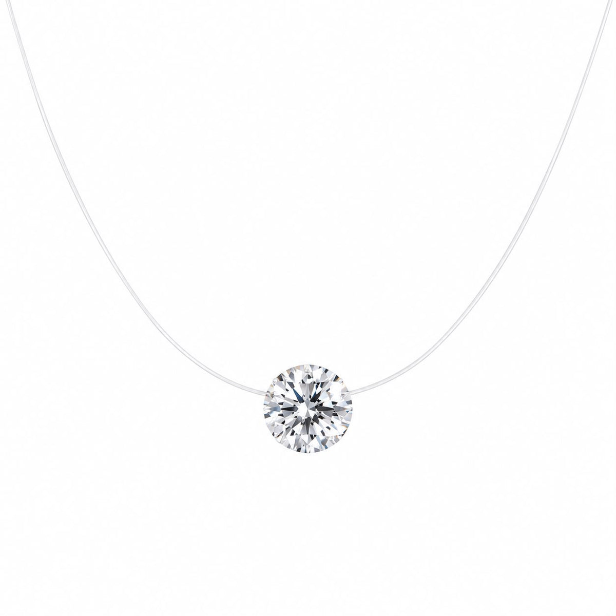 Round Solitaire 1 carat on carbon cord